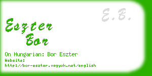 eszter bor business card